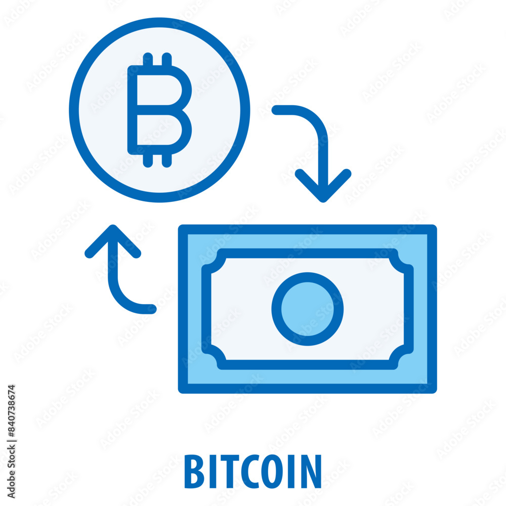 Poster bitcoin icon simple and easy to edit for your design elements