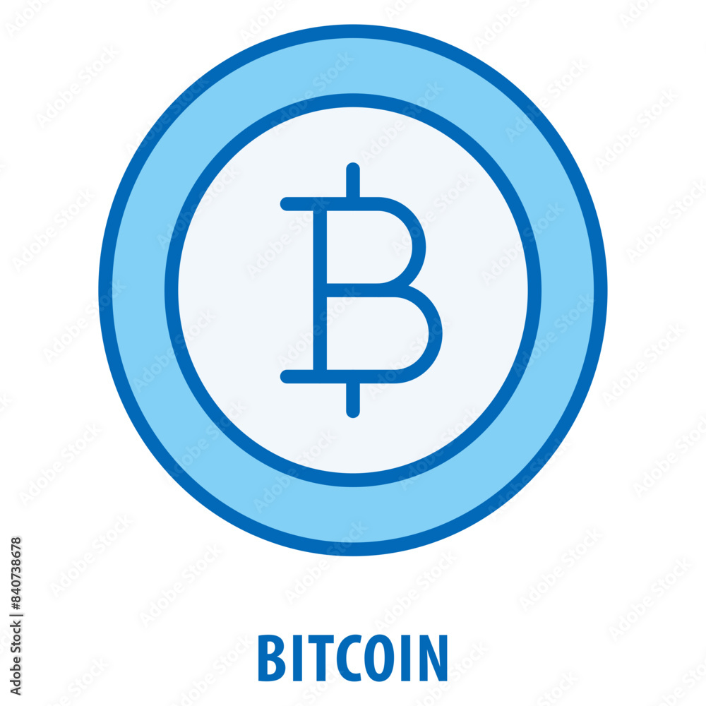 Poster bitcoin icon simple and easy to edit for your design elements