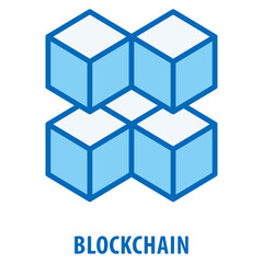 Obraz premium Blockchain Icon simple and easy to edit for your design elements