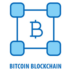 Bitcoin Blockchain Icon simple and easy to edit for your design elements