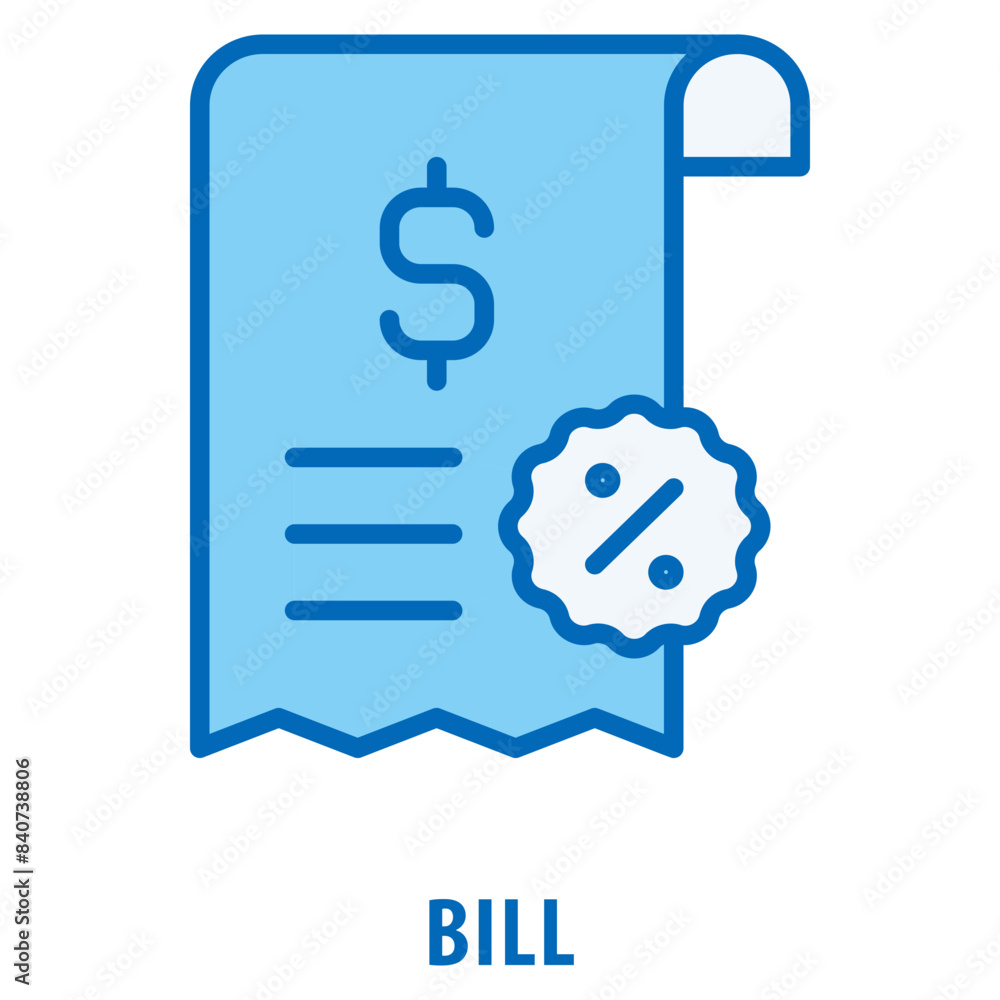 Aufkleber bill icon simple and easy to edit for your design elements