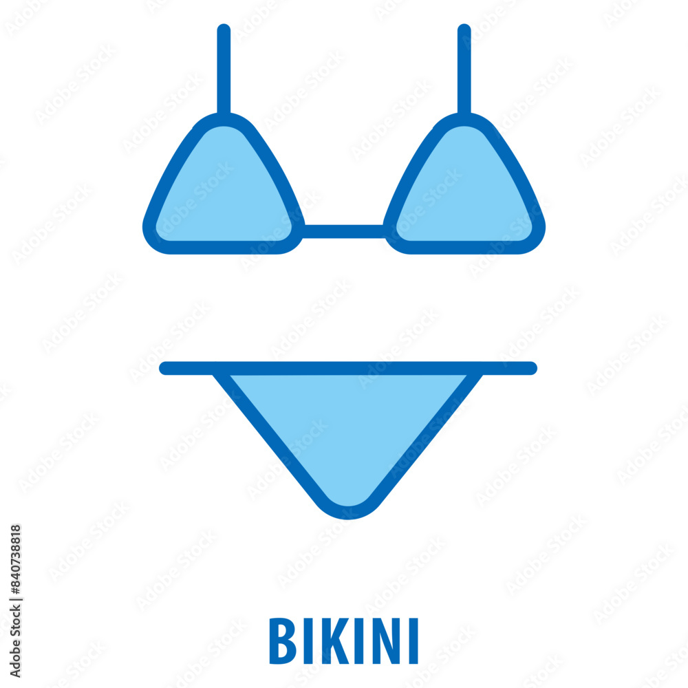 Poster bikini icon simple and easy to edit for your design elements