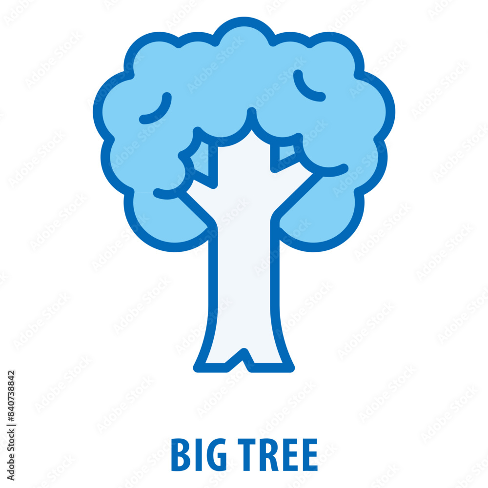 Poster big tree icon simple and easy to edit for your design elements