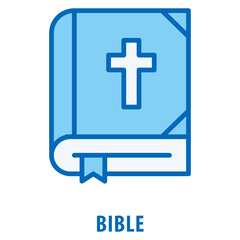 Obraz premium Bible Icon simple and easy to edit for your design elements