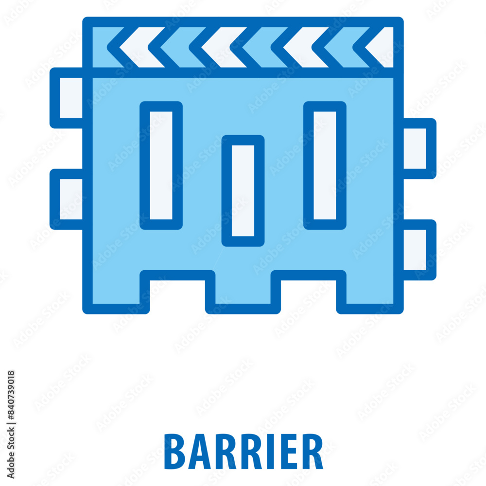 Poster barrier icon simple and easy to edit for your design elements