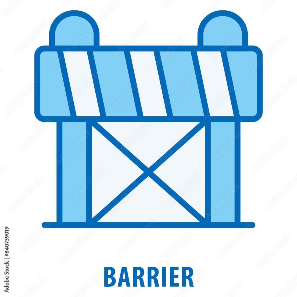 Poster barrier icon simple and easy to edit for your design elements