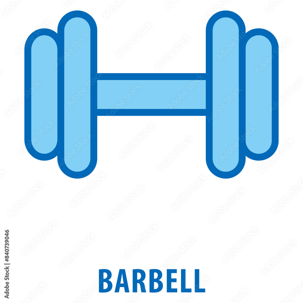 Aufkleber barbell icon simple and easy to edit for your design elements