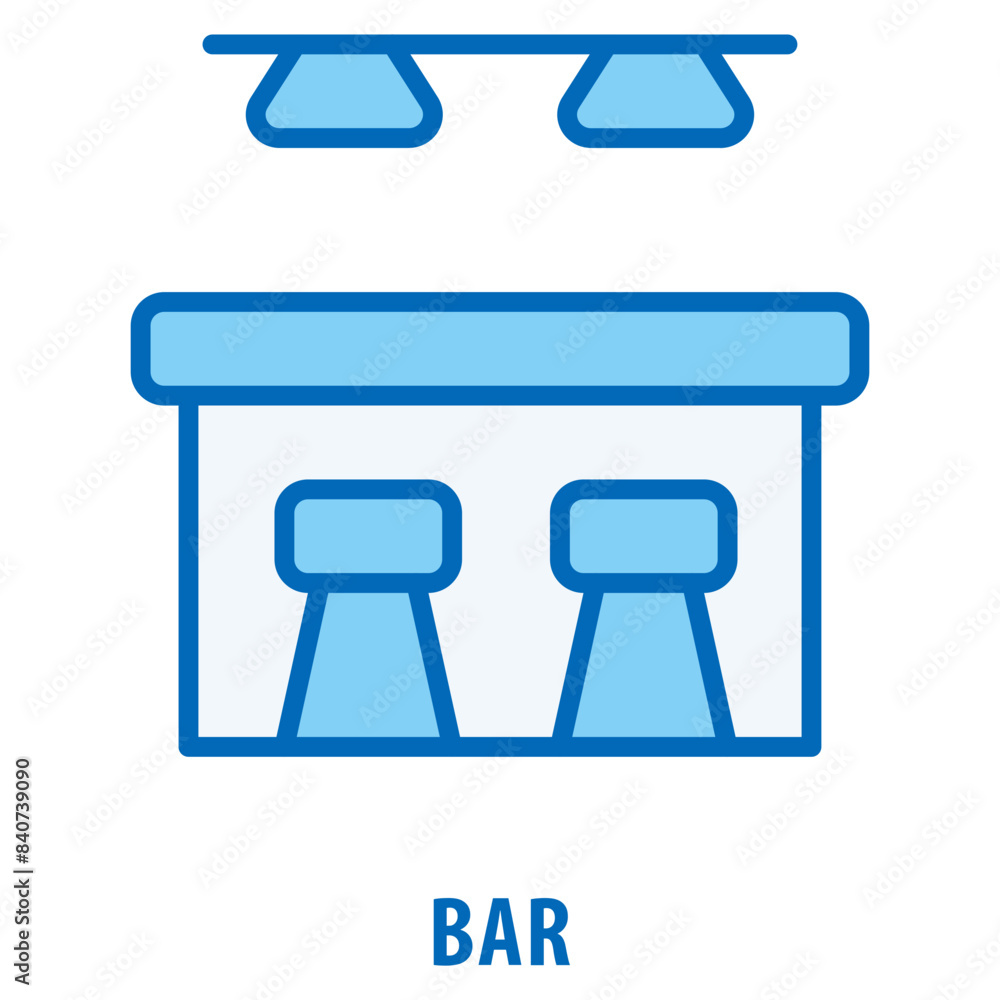 Poster bar icon simple and easy to edit for your design elements