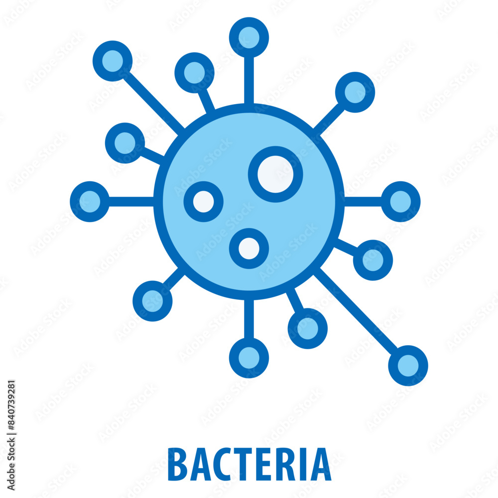 Poster bacteria icon simple and easy to edit for your design elements