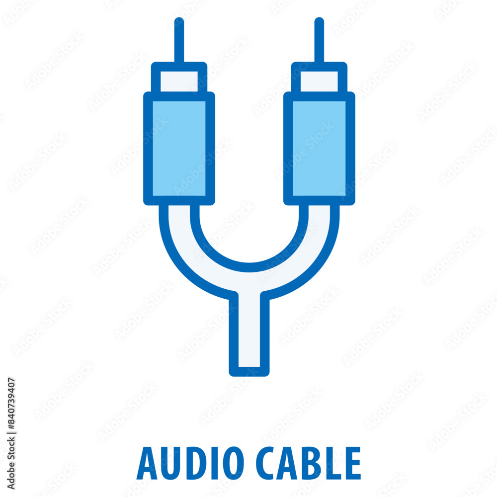 Poster audio cable icon simple and easy to edit for your design elements