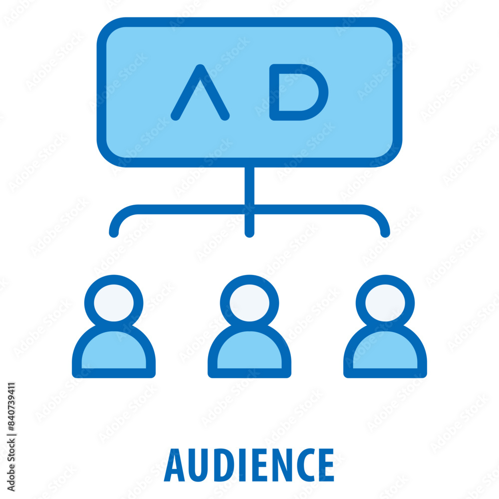 Poster audience icon simple and easy to edit for your design elements