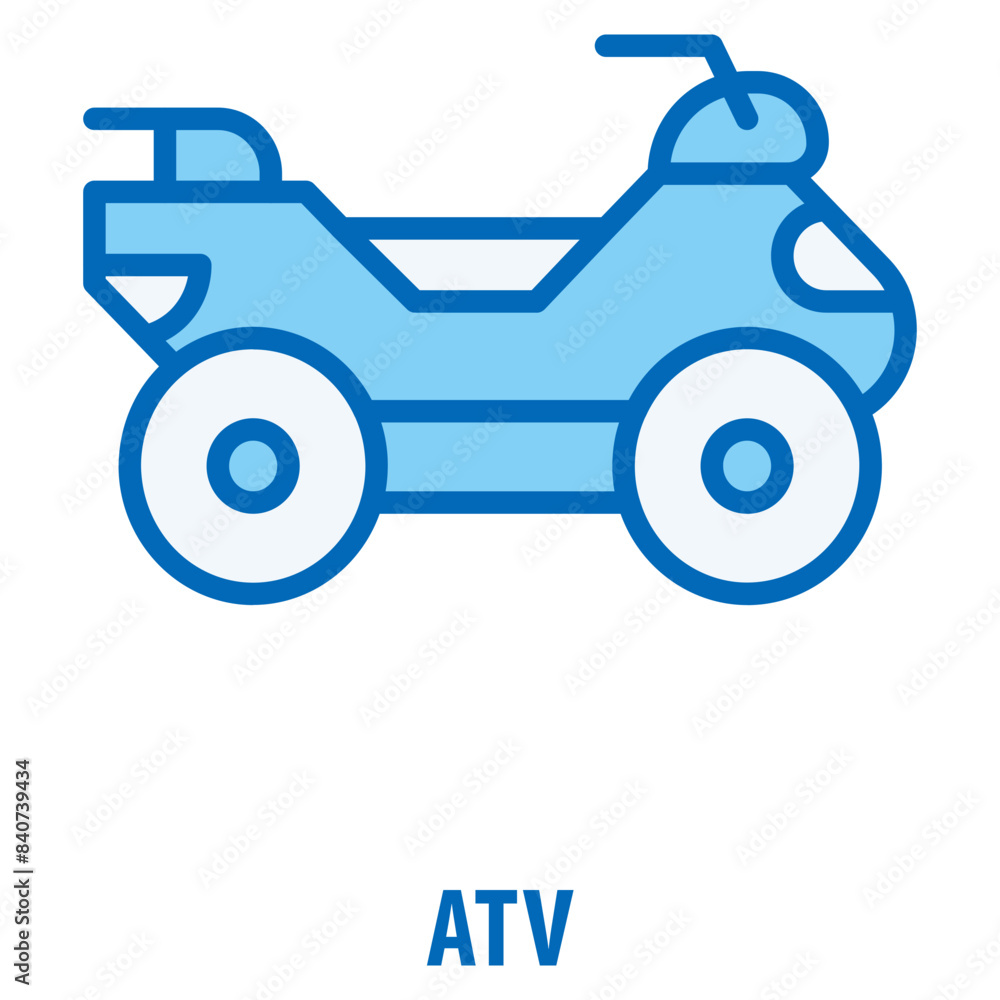 Poster atv icon simple and easy to edit for your design elements