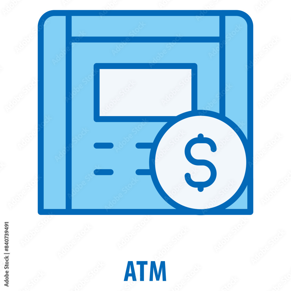Poster atm icon simple and easy to edit for your design elements