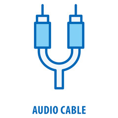 Fototapeta premium Audio Cable Icon simple and easy to edit for your design elements