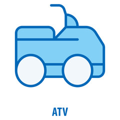 ATV Icon simple and easy to edit for your design elements