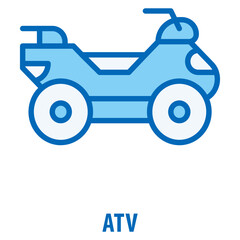 ATV Icon simple and easy to edit for your design elements