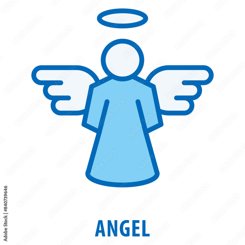 Poster angel icon simple and easy to edit for your design elements