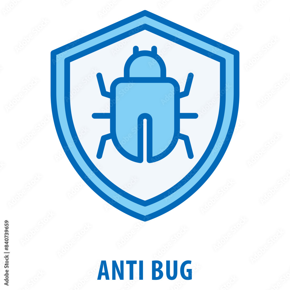 Poster anti bug icon simple and easy to edit for your design elements