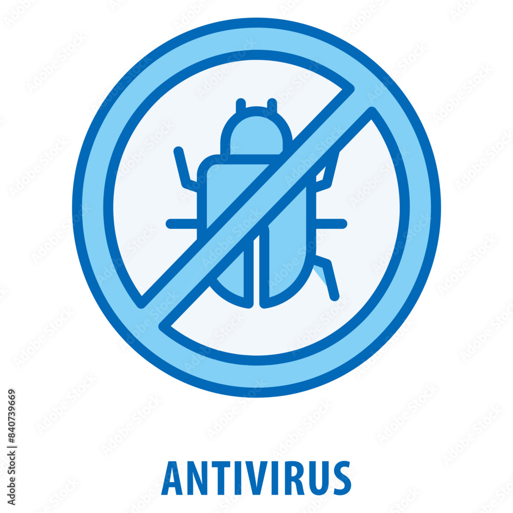 Poster antivirus icon simple and easy to edit for your design elements