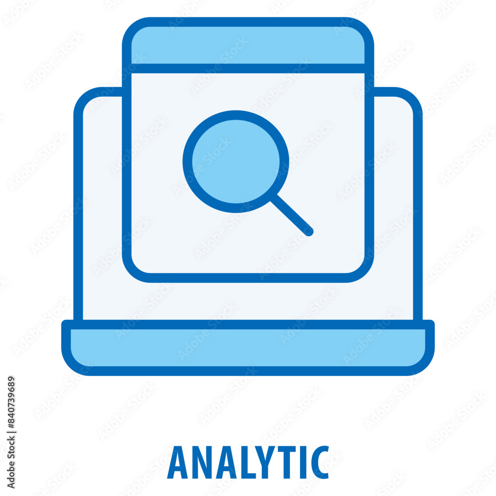 Poster analytic icon simple and easy to edit for your design elements