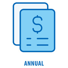 Annual Icon simple and easy to edit for your design elements