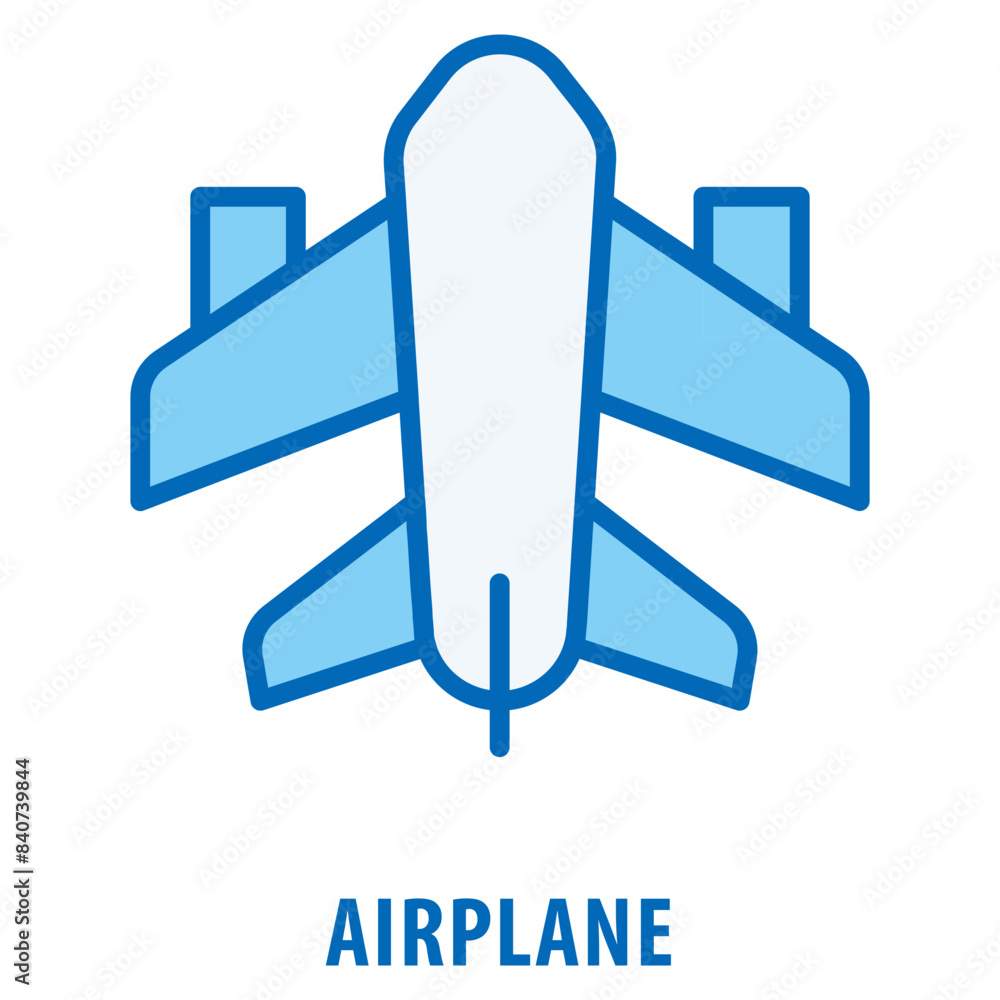 Poster airplane icon simple and easy to edit for your design elements