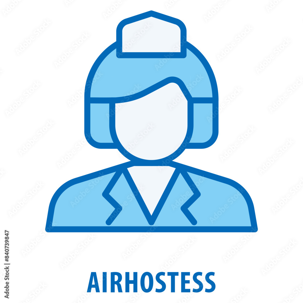 Poster airhostess icon simple and easy to edit for your design elements