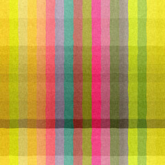 Woven tartan in spring color cloth plaid background pattern. Traditional checkered home decor linen cloth texture effect. Seamless soft furnishing fabric. Variegated melange weave all over print.