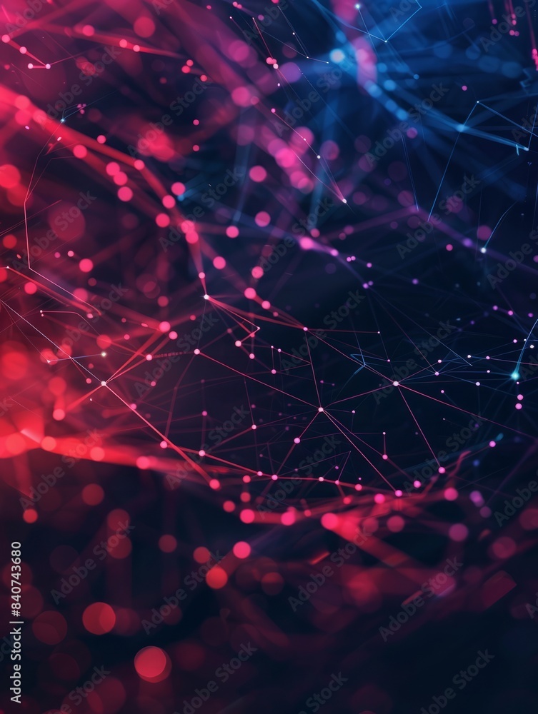 Poster texture of abstract future technology lines with dots connection mesh background banner illustration