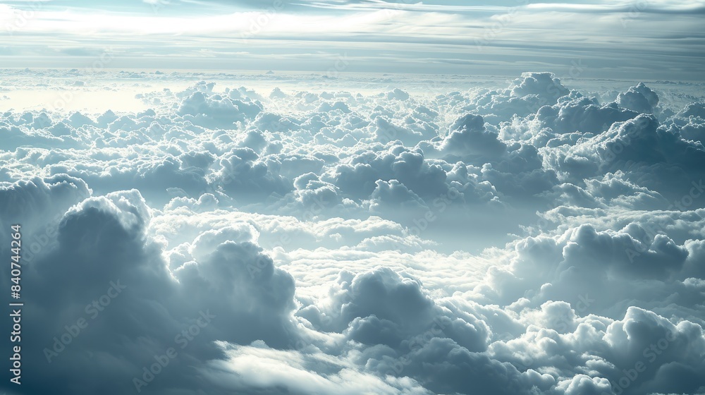 Poster fluffy white clouds blue sky, atmospheric images capturing interactions with surrounding clouds