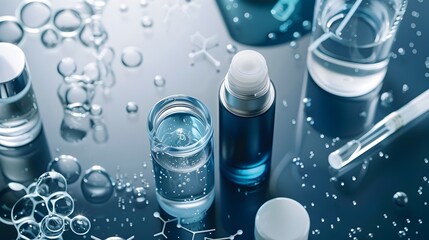 Sophisticated Alpha Hydroxy Acid Toner in Modern Scientific Bottle Design