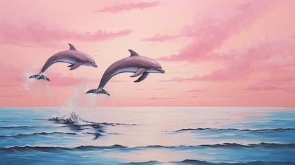 dolphins in the sea