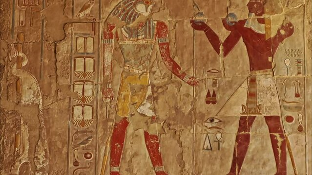 Hieroglyphics at Hatshepsut Temple Luxor