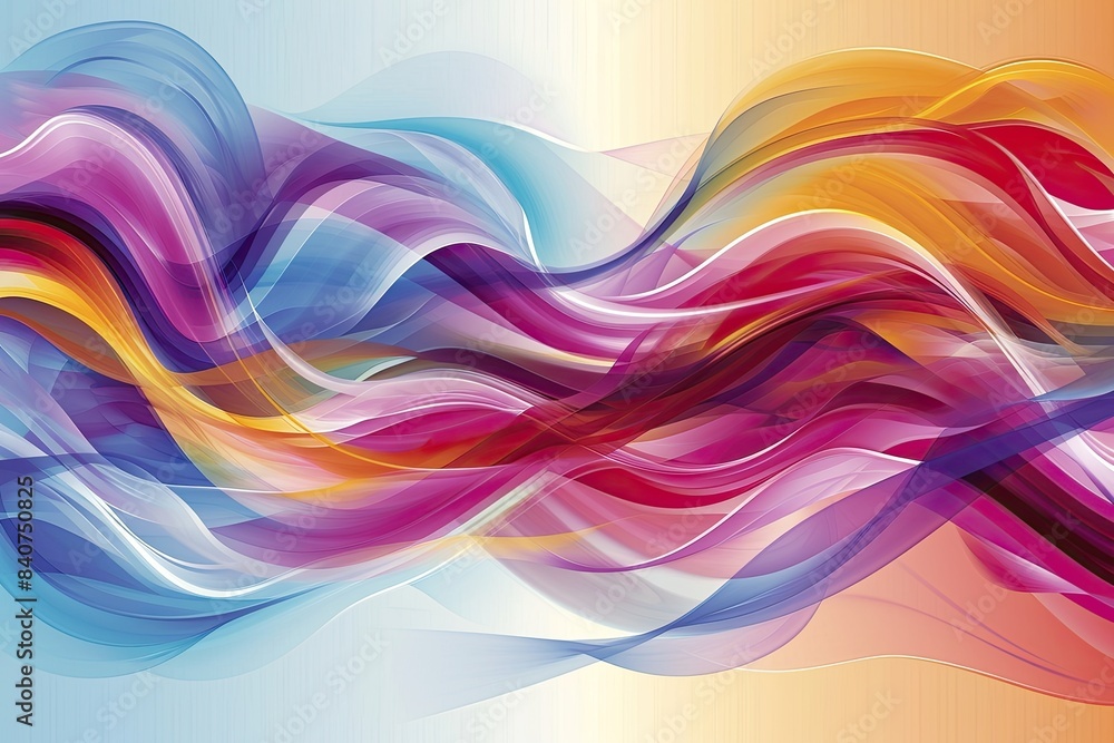 Aufkleber Vibrant, swirling color waves, Colorful and dynamic vector graphic with abstract swirls, creating a sense of movement