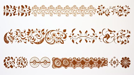Fototapeta premium set of floral elements