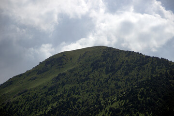 clouds over the mountains