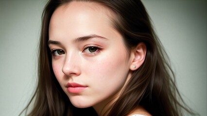 Naklejka premium a woman with long hair