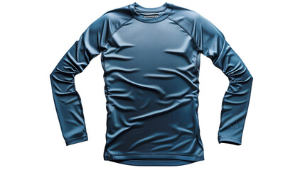 Stylish long sleeve blue athletic shirt perfect for sports and casual wear. High-quality fabric ensures comfort and durability for active lifestyles.