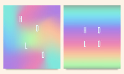 Fototapeta premium Dynamic Y2K holographic backdrop in neon hues. Blurred fluid colors merge into gradient mesh. Perfect for modern design projects like posters, ad banners, brochures, flyers, covers, and websites