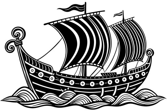 recommend clip art: Pirate ship silhouette
