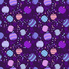 Cartoon summer print seamless jewelry beads pattern for fabrics and linens
