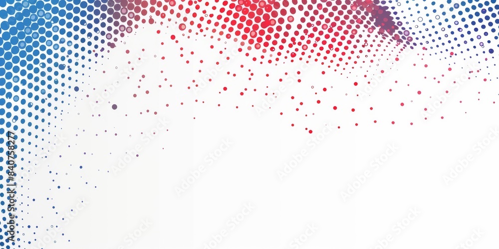 Poster official abstract technology background design with blue and red dots on white backdrop for business