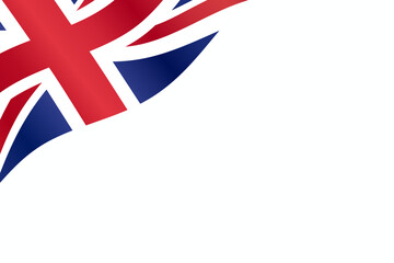 UK flag background waving flag vector illustration for decoration ceremony holiday banner frame 3d gradient. 