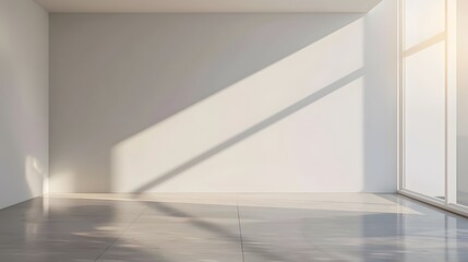 Fototapeta premium minimalistic living room with a light wall