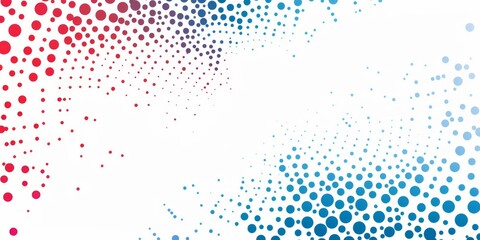 Abstract technology background with blue and red dots vector illustration design, white space in the center for text Generative AI