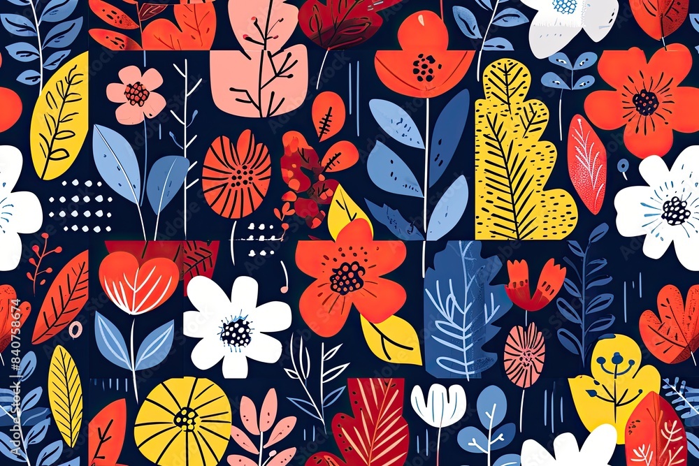 Aufkleber vibrant, abstract, colorful patterns, fun and lively vector design with whimsical patterns and cheer