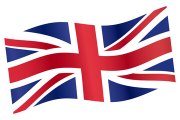 Union Jack flag background waving UK flag illustration clipart png 300dpi element for decoration ceremony