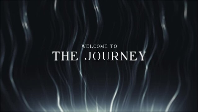 Welcome to the journey intro cinematic video motion graphic, typography lettering video