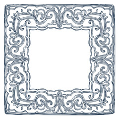 Frames in the old style.  Retro Hand-drawn illustration.