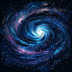 spiral galaxy in the dark